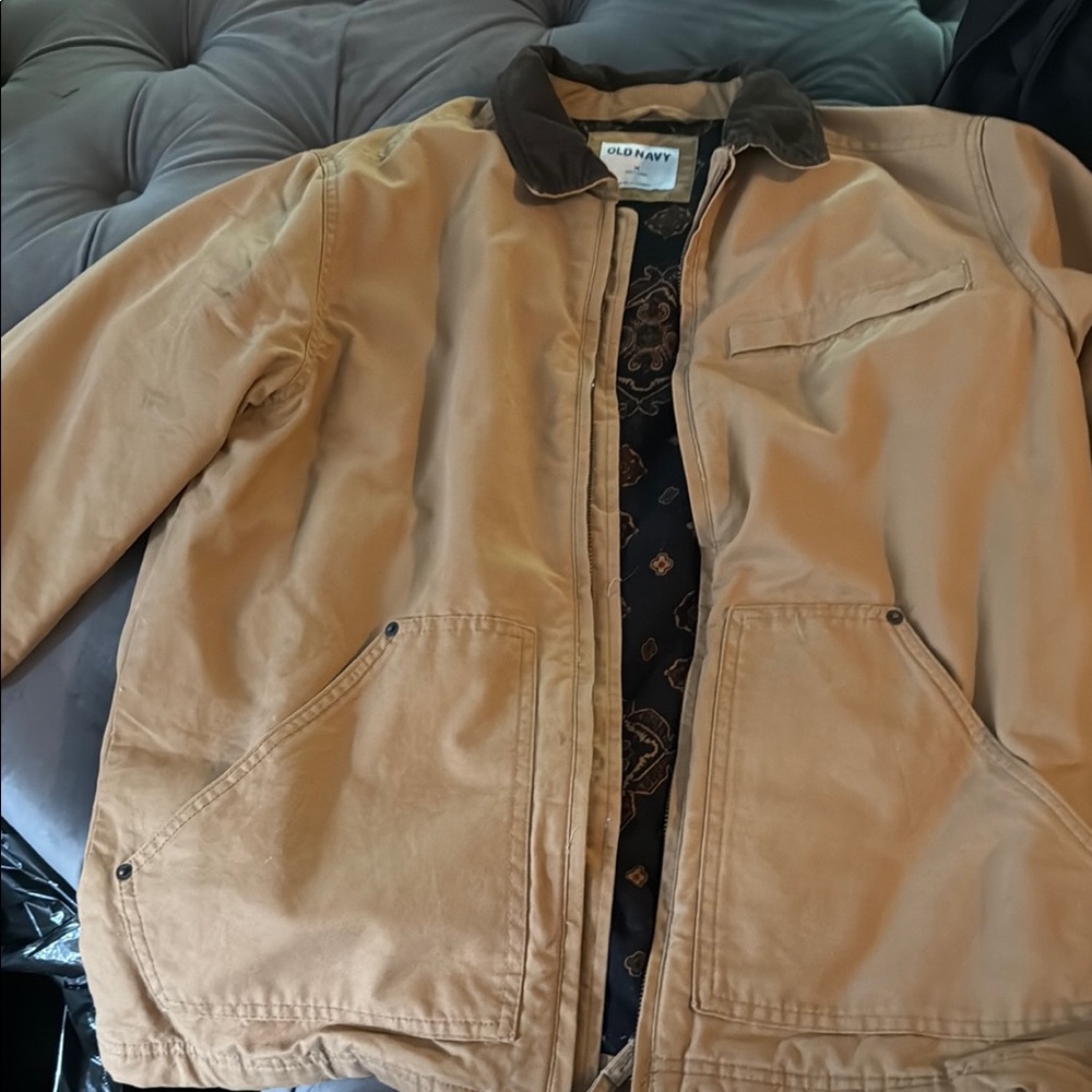Old Navy Tan Lightweight Shirt Jacket Relaxed Fit